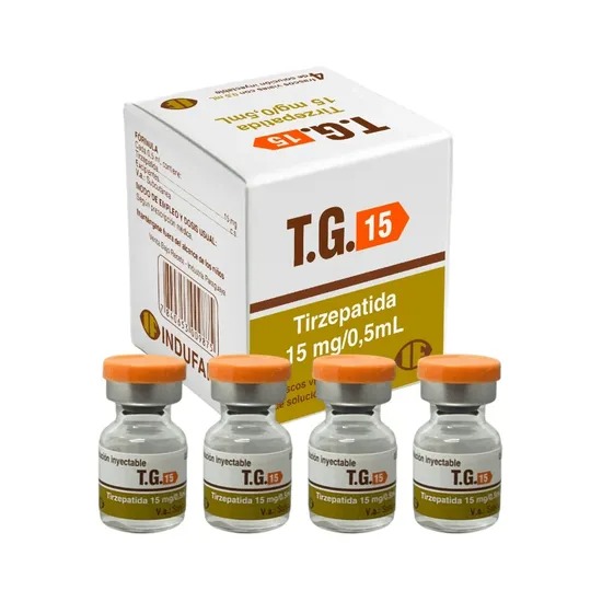 Frascos de medicamento T.G. 15 mg