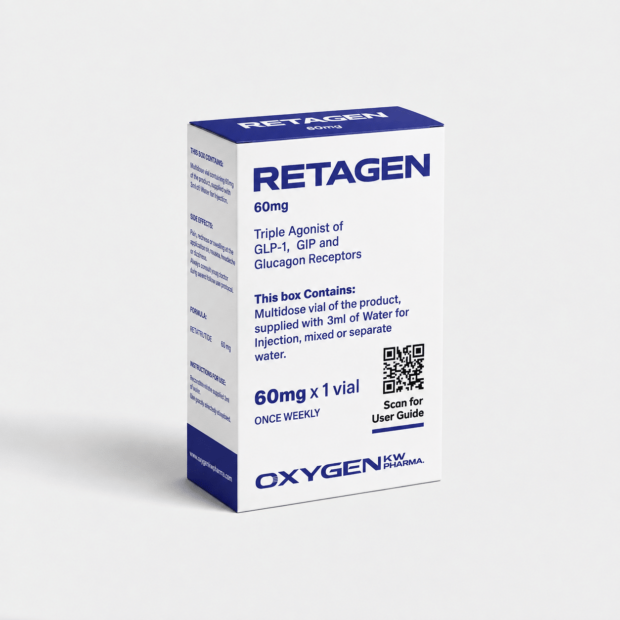 Caixa de medicamento Retagen 60mg