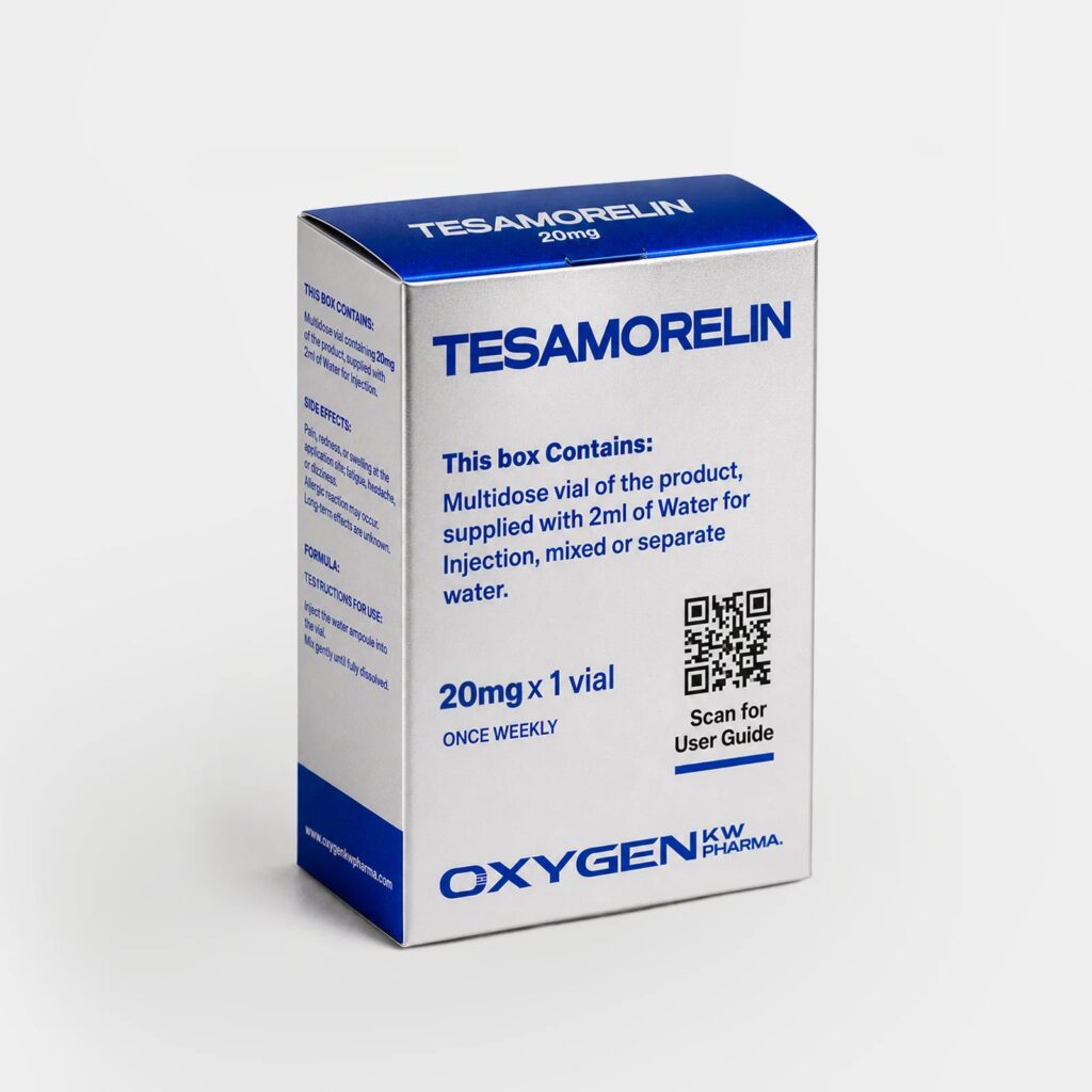 Tesamorelin 20mg da Oxygen KW Pharma – frasco do produto